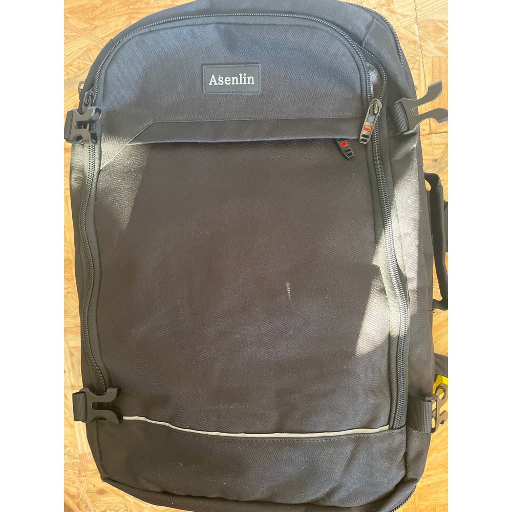 Asenlin Black Travel Backpack‎ Carry On Bag Luggage Organizer Rucksack